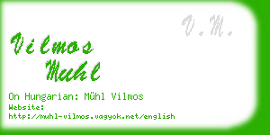 vilmos muhl business card